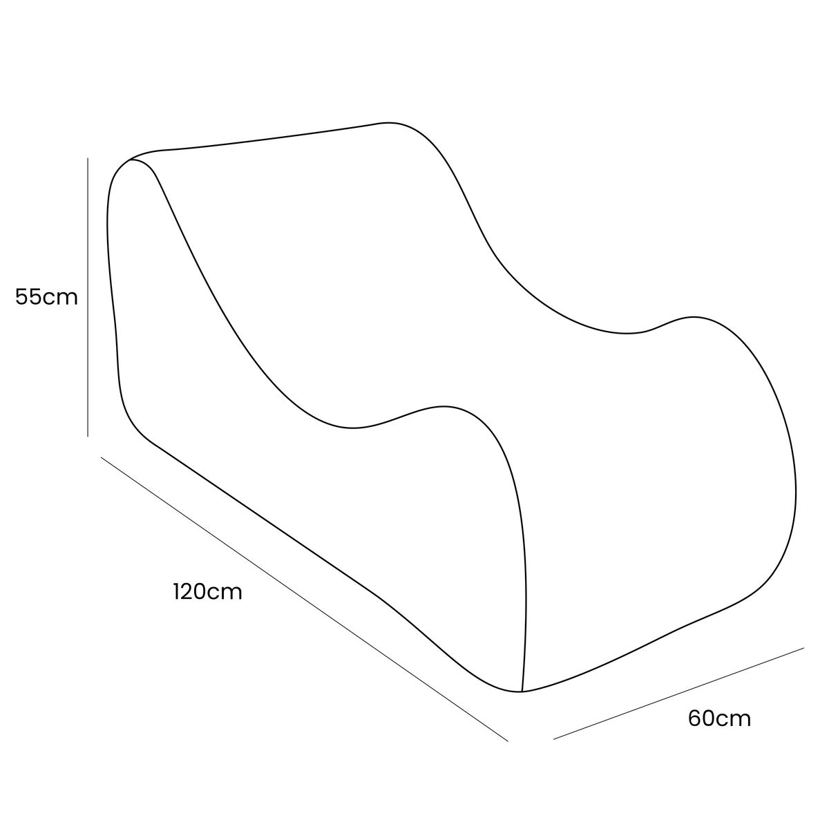Wave Lounger - Aesthetic Brown