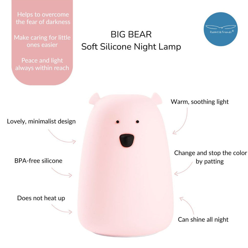 Big Bear Silicone Lamp - Pink