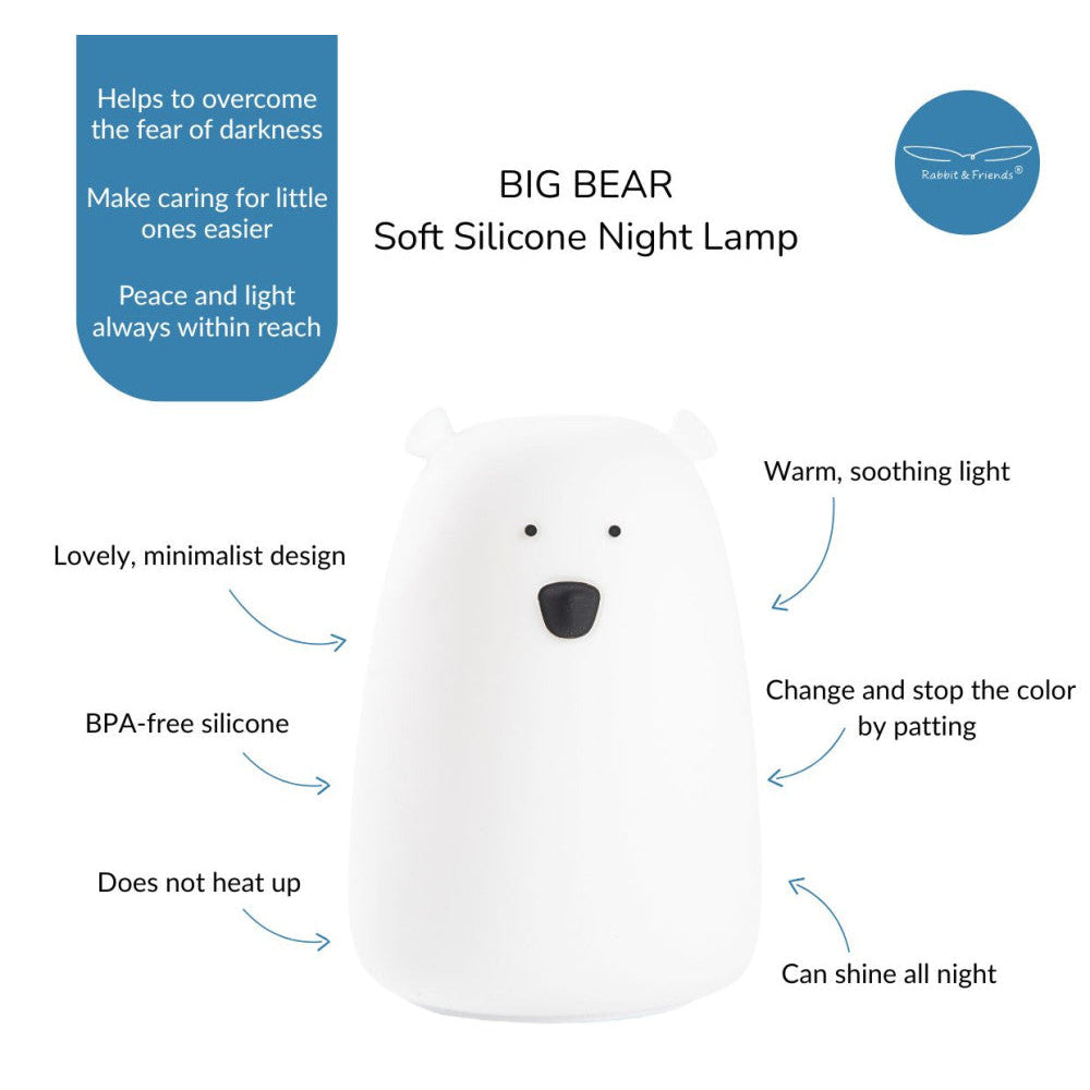 Big Bear Silicone Lamp - White