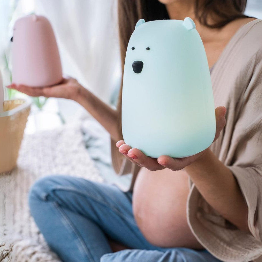 Big Bear Silicone Lamp with Remote - Blue