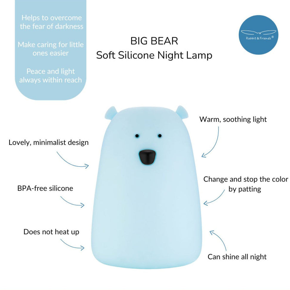 Big Bear Silicone Lamp - Blue