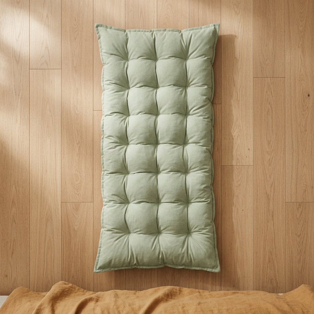 Quilted Floor Cushion - Green