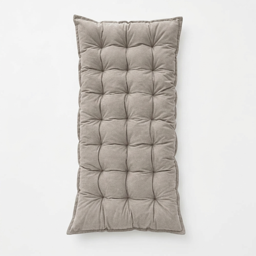 Quilted Floor Cushion - Grey