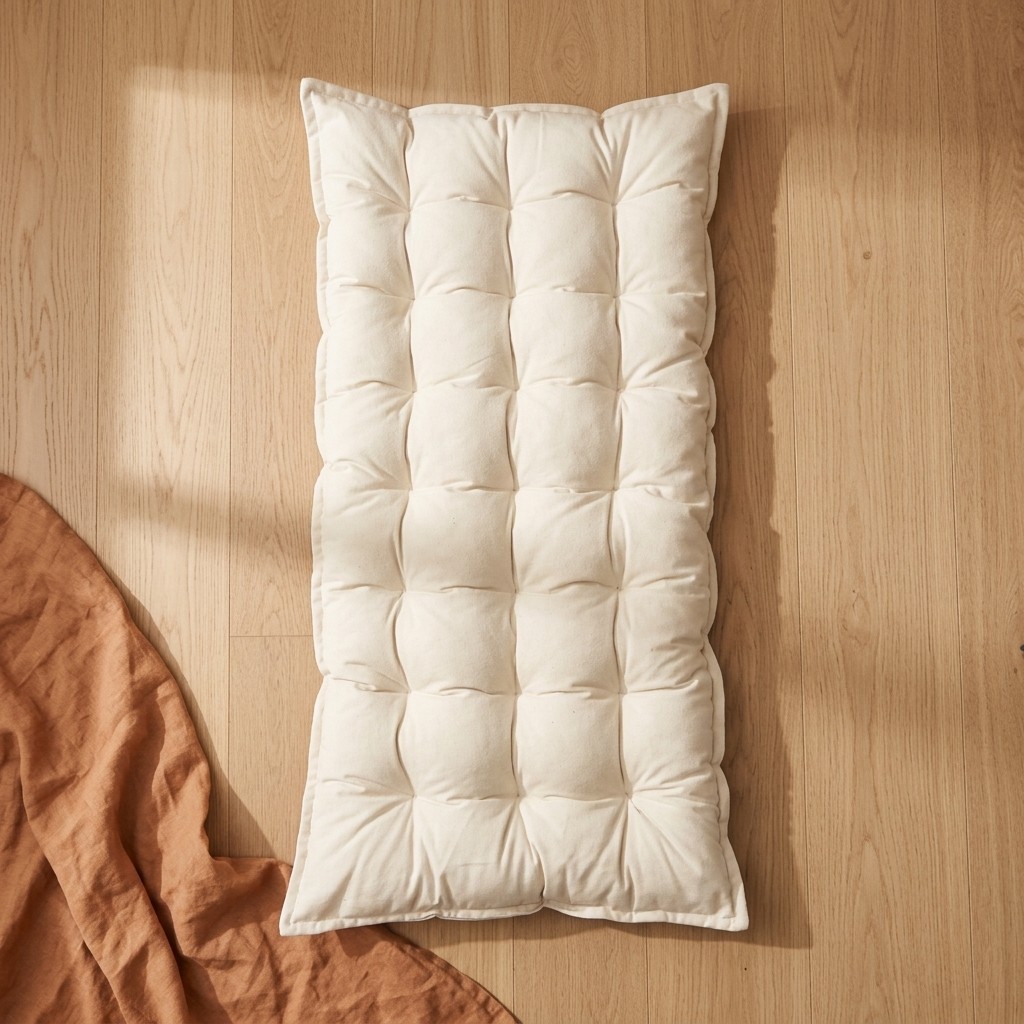Quilted Floor Cushion - Beige