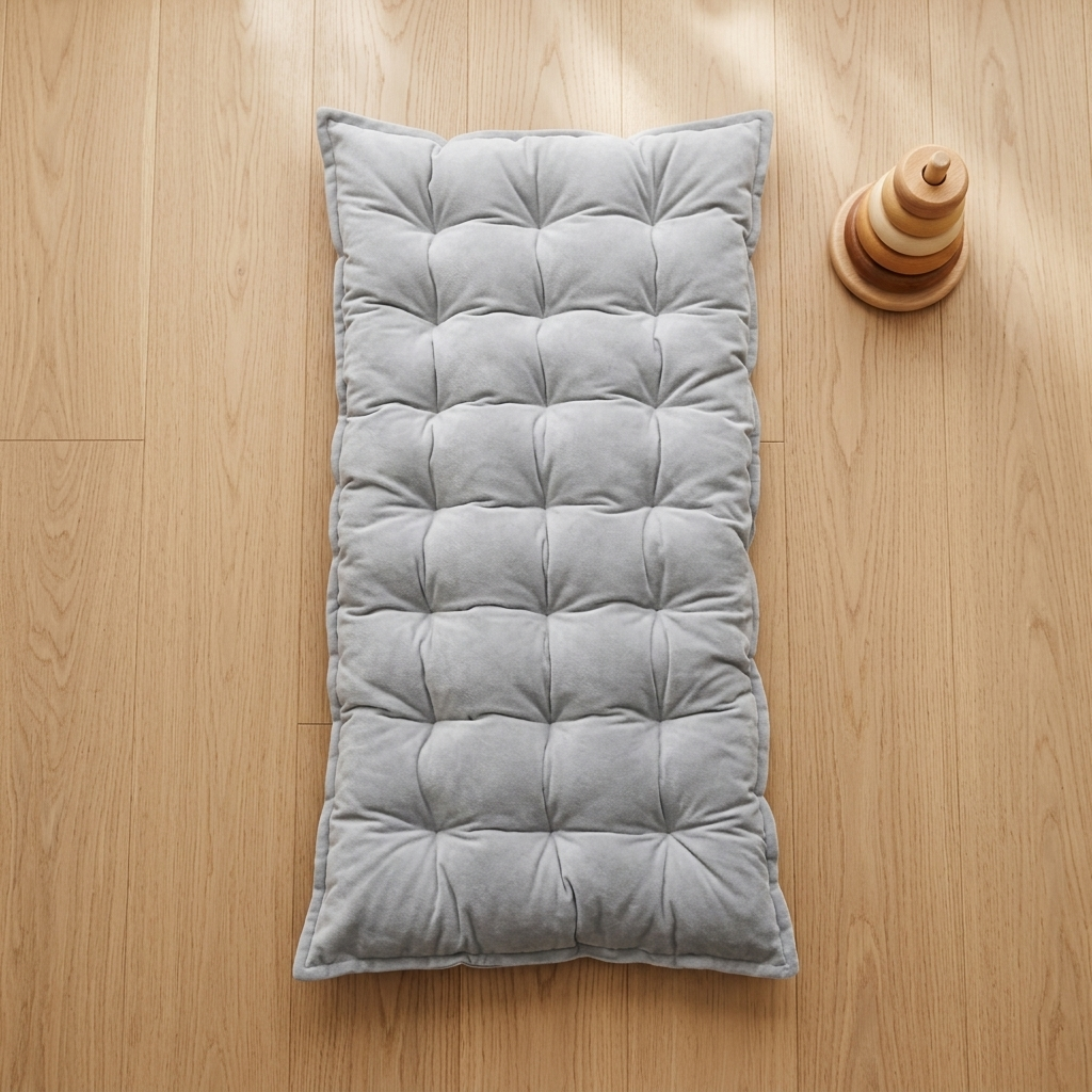 Quilted Floor Cushion - Blue