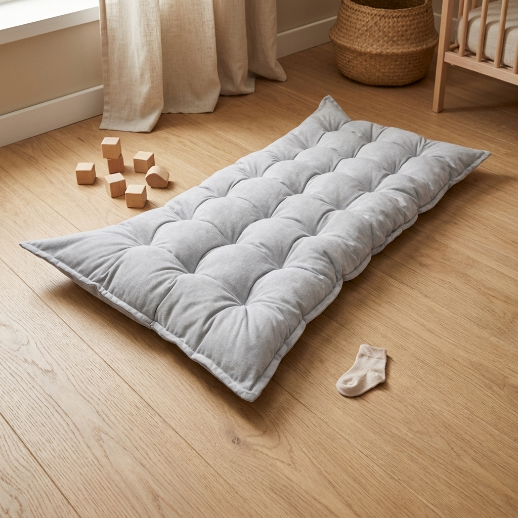 Quilted Floor Cushion - Blue