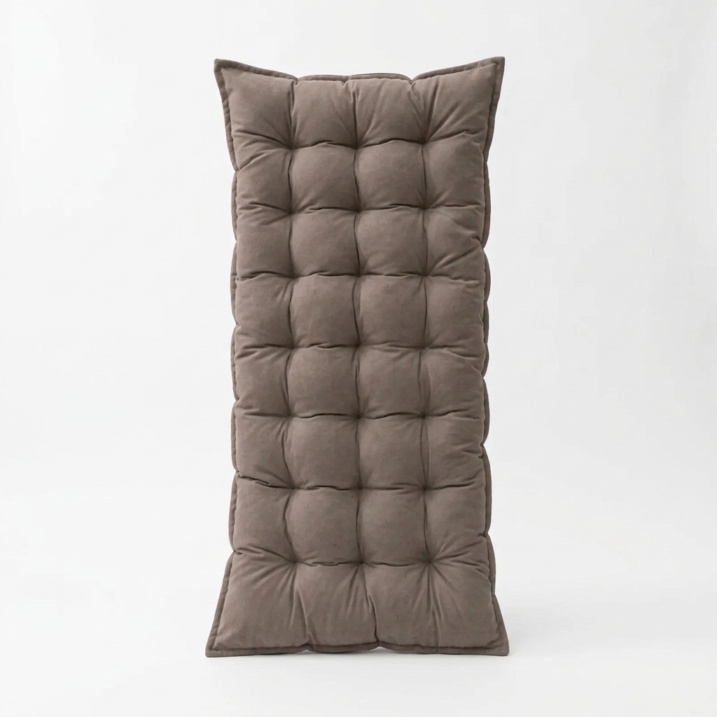 Quilted Floor Cushion - Brown