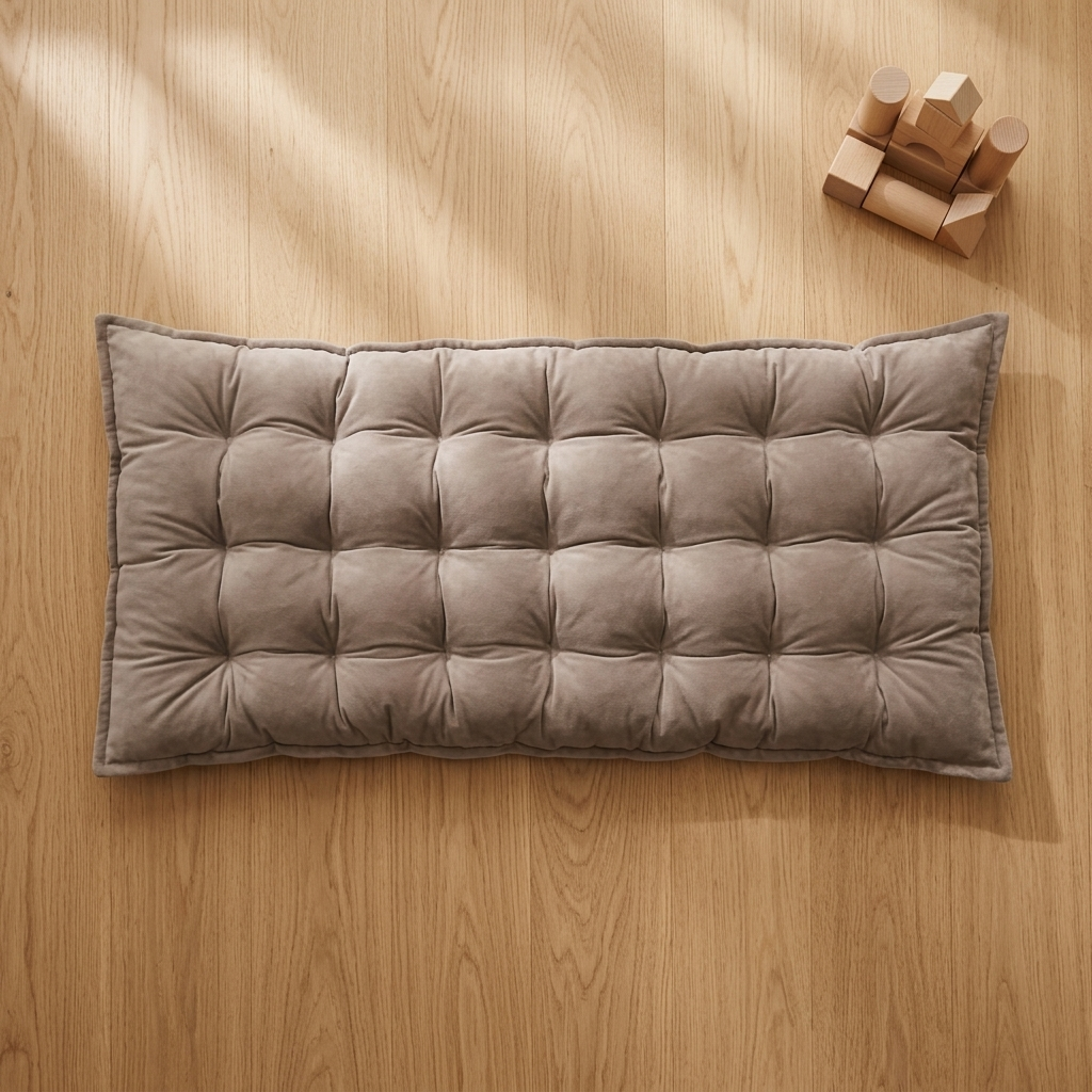 Quilted Floor Cushion - Brown