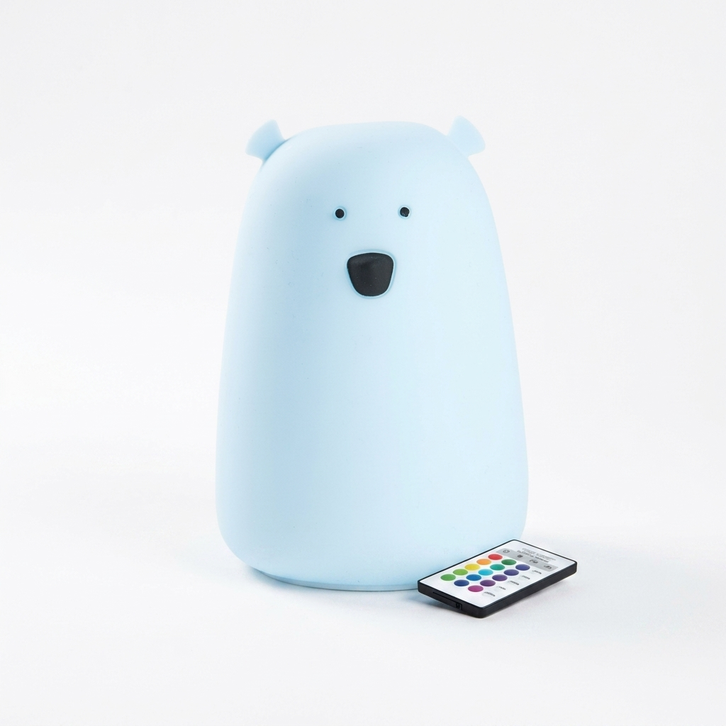 Big Bear Silicone Lamp with Remote - Blue