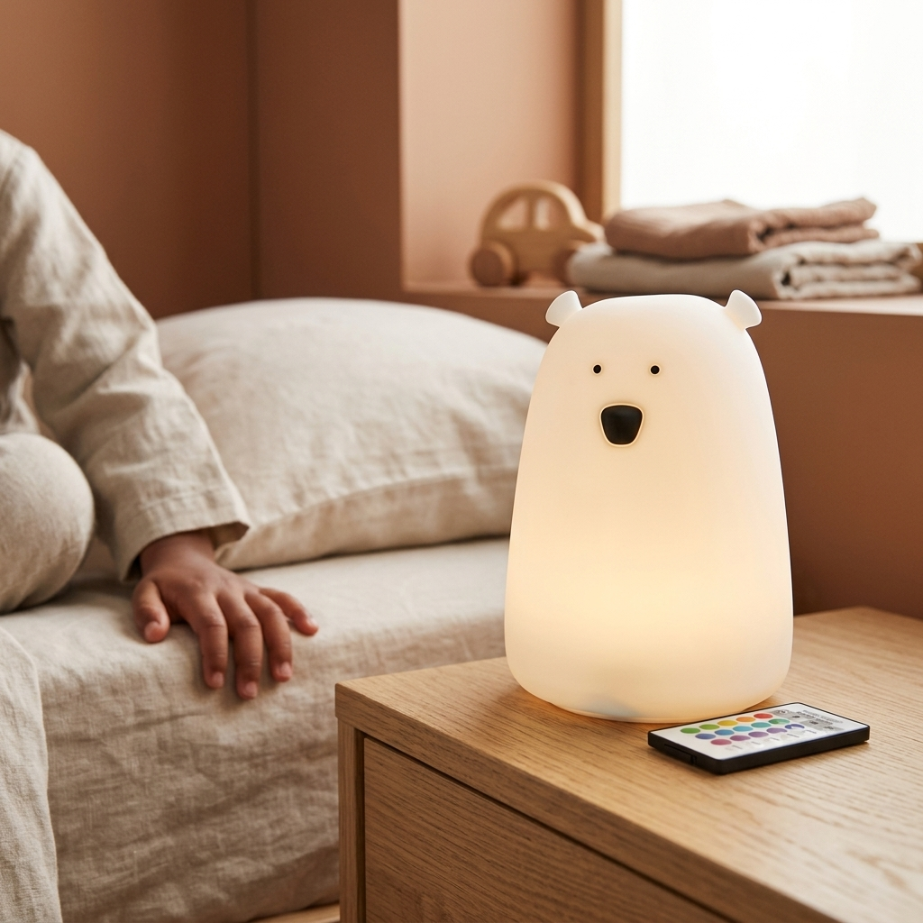 Big Bear Silicone Lamp with Remote - Blue