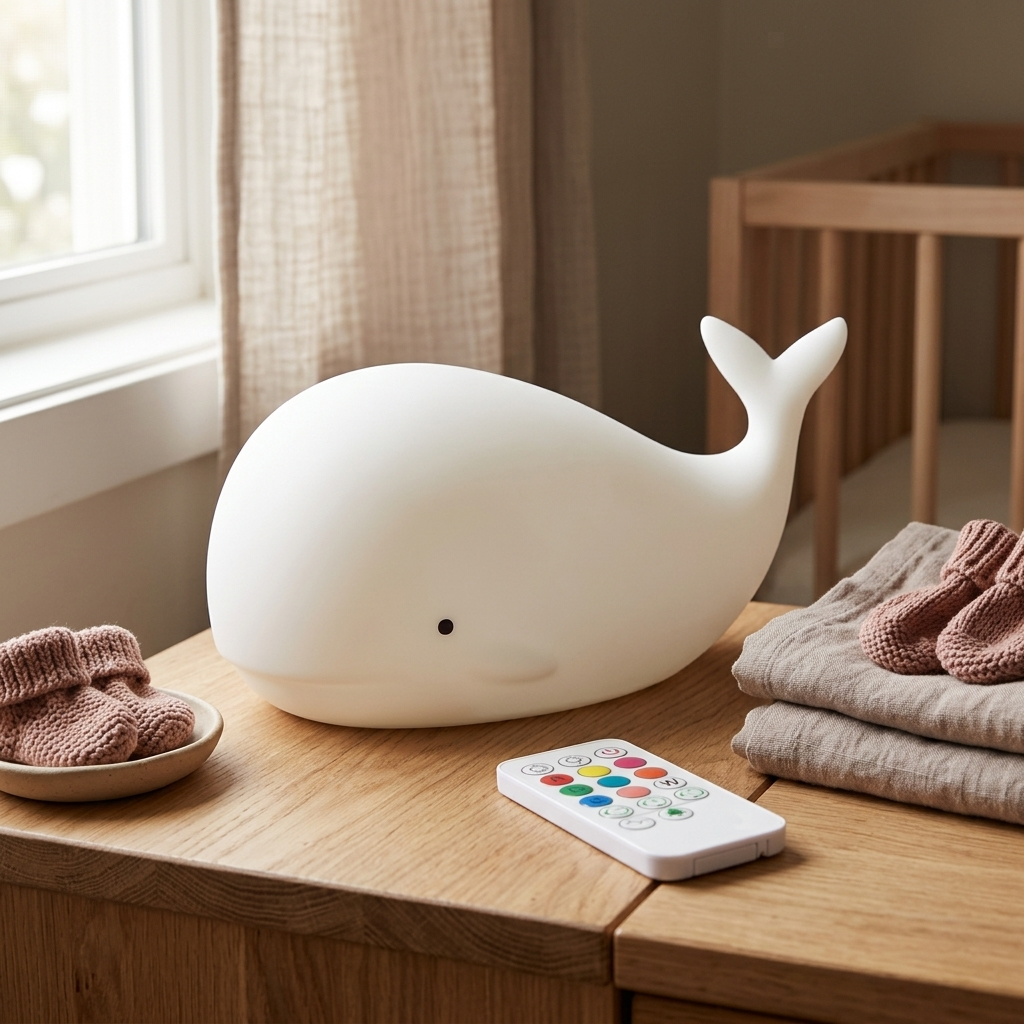 Whale Silicone Lamp with Remote