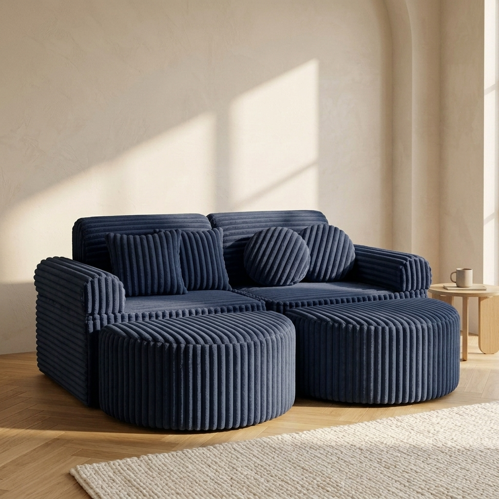 Medium Modular Sofa for Kids - Churros Blue Plus