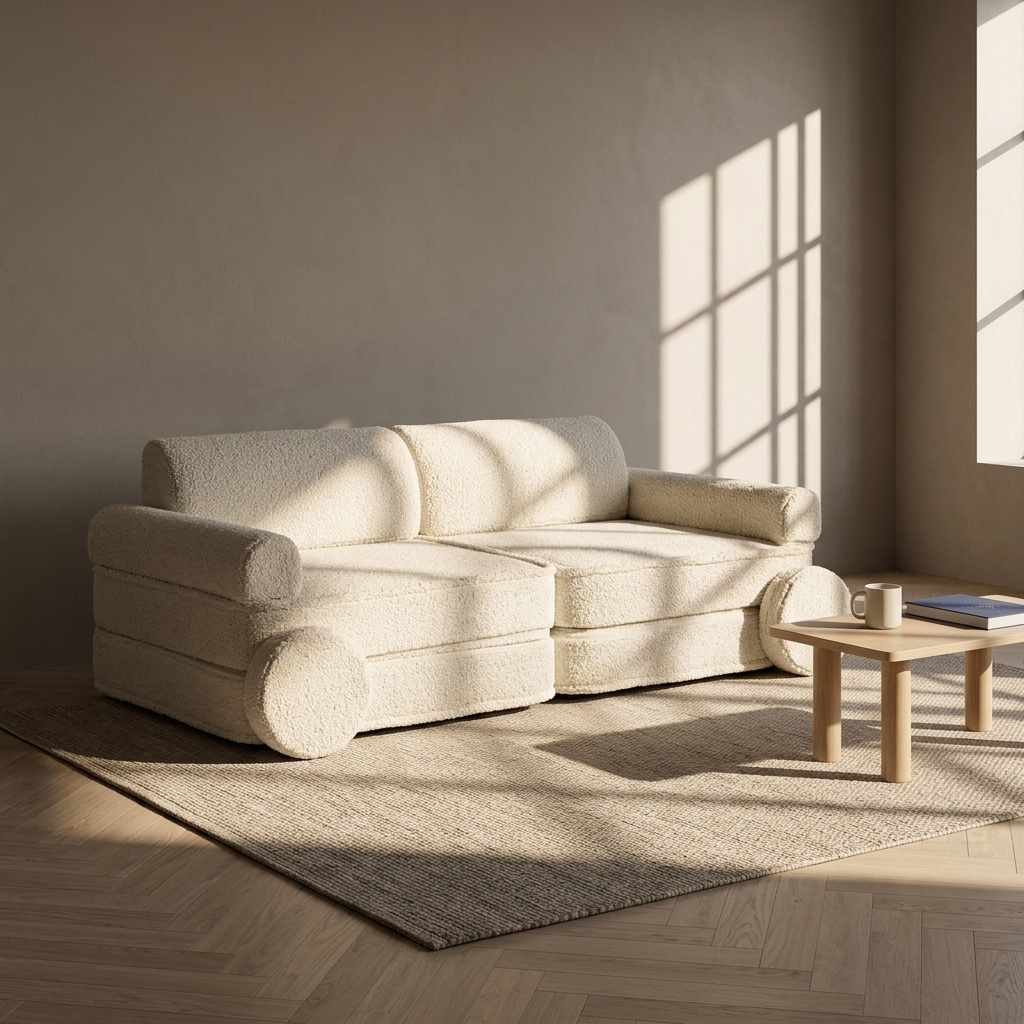 Large Modular Sofa for Kids - Premium Bearly, Cream