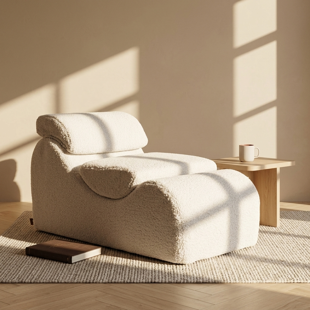 Wave Lounger - Cream Bearly