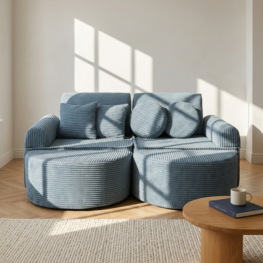 Medium Modular Sofa for Kids - Aesthetic Turquoise Plus