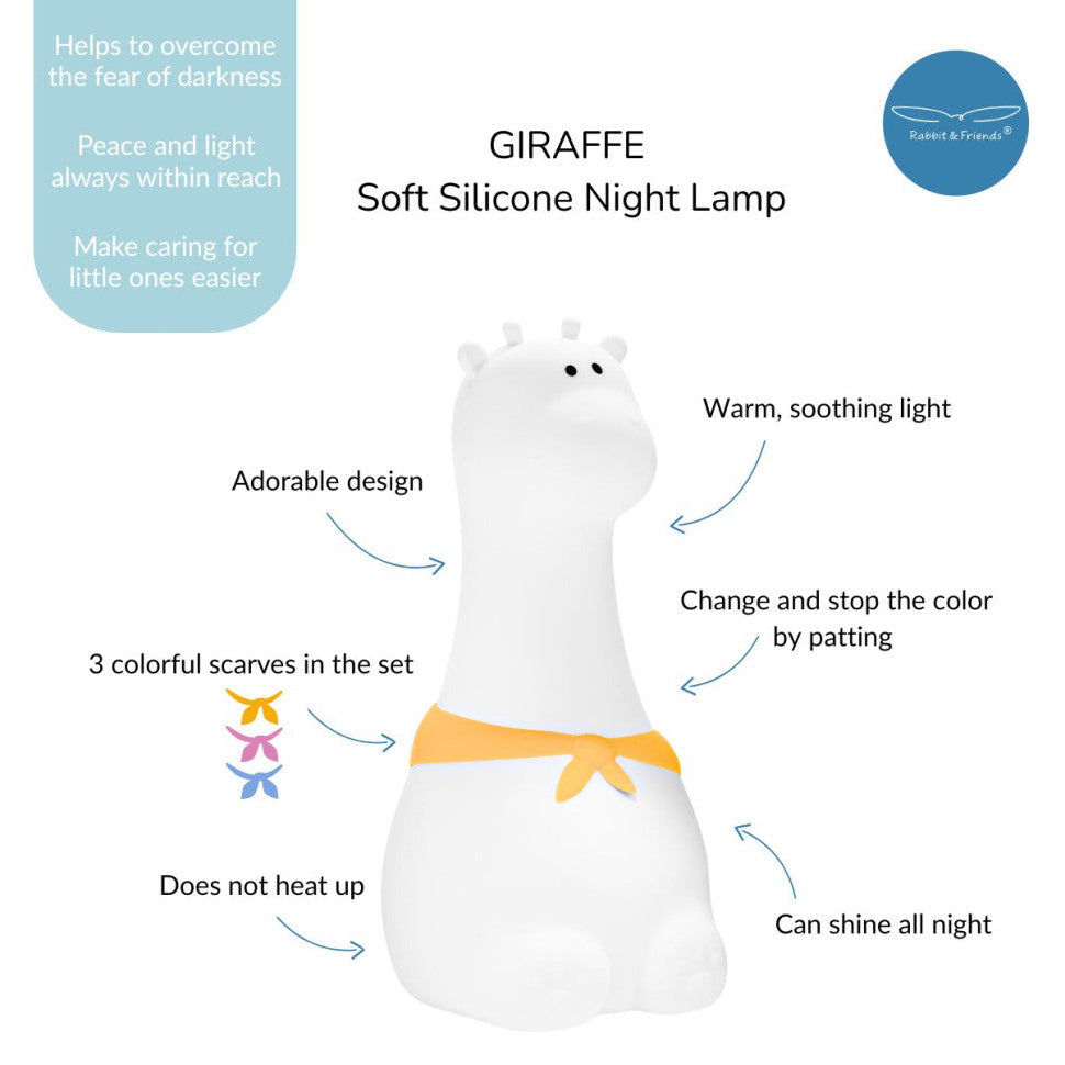 Giraffe Silicone Lamp - White
